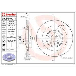 Bromsskiva, Bakaxel, porsche macan, 95B615601, 95B615601D