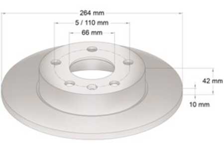 Bromsskiva, Bakaxel, chevrolet,opel,vauxhall, 05 69 109, 05 69 125, 09117772, 5 69 109, 5 69 125, 569109, 90575113, 9117772, 93