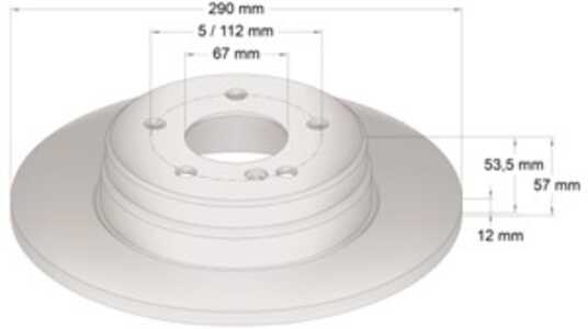 Bromsskiva, Bakaxel, mercedes-benz e-klass t-model [s210], 210 423 05 12, A210 423 05 12