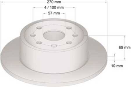 Bromsskiva, Bakaxel, opel vectra b, vectra b halvkombi, vectra b kombi, vauxhall vectra, 05 69 209, 5 69 209, 90512909