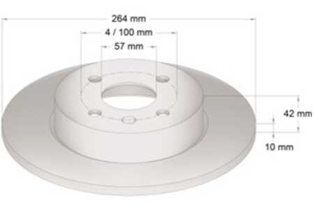 Bromsskiva, Bakaxel, opel,vauxhall, 05 69 116, 5 69 116, 93176548