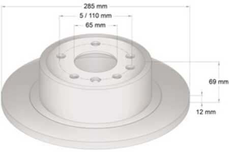 Bromsskiva, Bakaxel, opel omega b, omega b kombi, vauxhall omega, 05 69 208, 5 69 208, 90444513