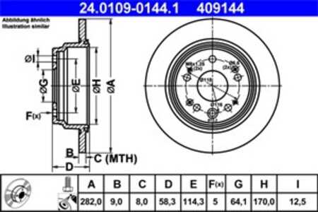 Bromsskiva, Bakaxel, honda cr-v ii, 42510-S9A-N00, 42510-SCA-E00