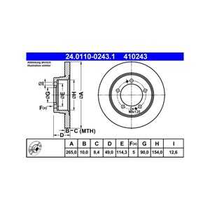 Bromsskiva, Bakaxel, mitsubishi eclipse i, MB587432, MB587433