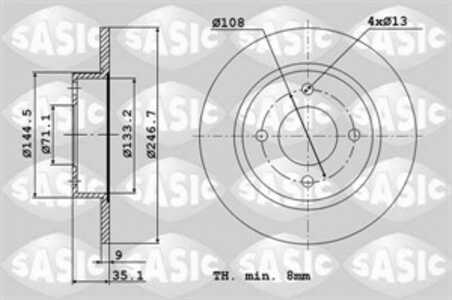 Bromsskiva, Bakaxel, citroën,peugeot, 4246W9, 4246X8, 424953, 424990