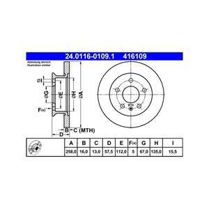 Bromsskiva, Fram, vw transporter buss iii, transporter flak/chassi iii, transporter skåp iii, 251 407 615 B, 251 407 615 Q