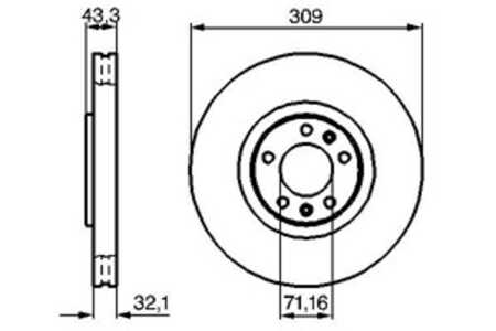 Bromsskiva, Fram, peugeot 607, 4246 V5