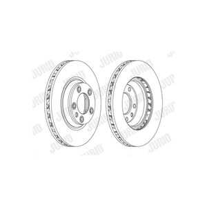 Bromsskiva, Framaxel, framaxel höger, Höger, audi q7, q7 van, porsche cayenne, panamera, vw touareg, 7L6615302E, 7L6615302K, 7L