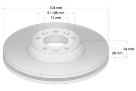 Bromsskiva, framaxel höger, framaxel vänster, citroën,opel,peugeot,toyota, 98 052 601 80, SU001 A3869