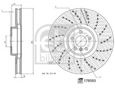 Bromsskiva, framaxel höger, bmw, 34 10 6 887 658, 34 11 6 878 046