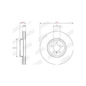 Bromsskiva, framaxel höger, bmw, 34106894384, 34116785676