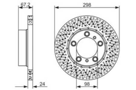 Bromsskiva, Framaxel, Höger, porsche boxster, cayman, 987 351 402 01