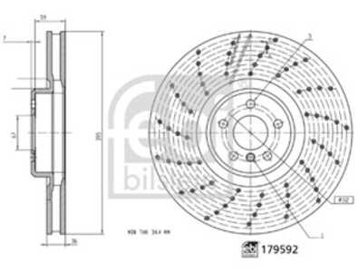 Bromsskiva, framaxel vänster, bmw, 34 10 6 887 657, 34 11 6 878 045