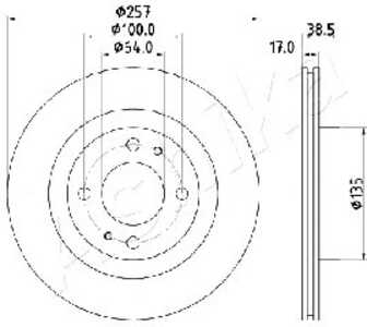 Bromsskiva, Framaxel, citroën c-zero, mitsubishi i, peugeot ion, 1612090780, 4249L5, 4615A093, 4615A219