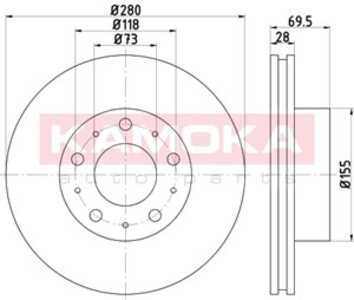 Bromsskiva, Framaxel, citroën,fiat,peugeot, 1607872180, 1611842080, 1612435180, 1612435280, 1618865280, 4249 28, 4249 29, 4249 