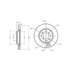 Bromsskiva, Framaxel, suzuki swift iv, 5531168L00, 5531168L00000