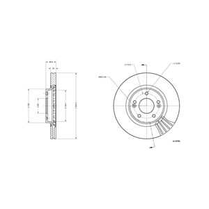 Bromsskiva, Framaxel, hyundai,kia, 51712-C1000, 51712-D7000