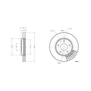 Bromsskiva, Framaxel, nissan leaf, nv200 / evalia buss, nv200 skåp, 40206-3NA0A, 40206-3NL0A, 40206-3NL0B