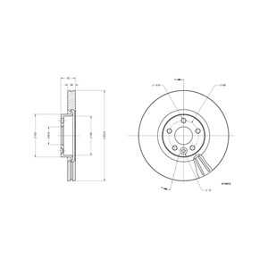 Bromsskiva, Framaxel, volvo xc60 suv i, 31423305