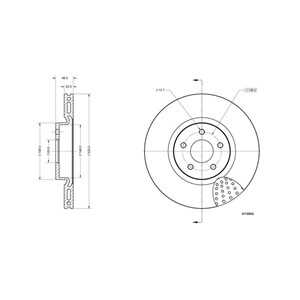 Bromsskiva, Framaxel, ford kuga ii, kuga van ii, tourneo connect / grand tourneo connect v408 minibus,  miniva, 000000000314009