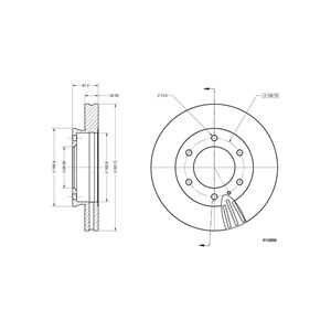 Bromsskiva, Framaxel, ford ranger, 1727183, 1742318, 1763037, AB311125AA, AB31-1125-AA, AB311125AB, AB31-1125-AC