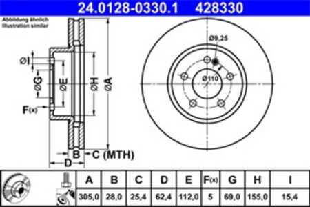 Bromsskiva, Framaxel, mercedes-benz, 000 421 25 12, A 000 421 25 12