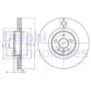 Bromsskiva, Framaxel, volvo s60 ii, s60 cross country ii, s80 ii, v60 i, v70 iii, xc70 ii, xc70 van ii, 30769057