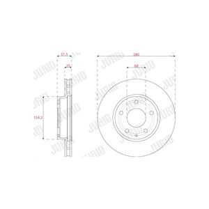 Bromsskiva, Framaxel, mazda 3, 3 sedan, cx-3, B45A33251A, BKC333251