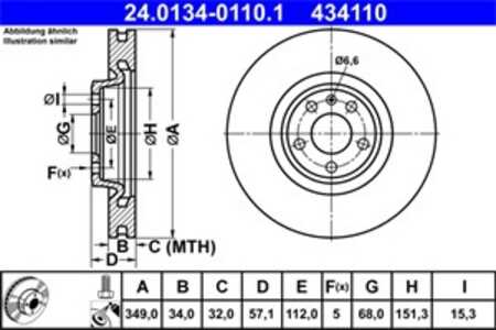 Bromsskiva, Framaxel, audi,vw, 4M0 615 301 AB, 4M0 615 301 AN, 4M0 615 301 P, 80A 615 301 G