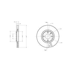 Bromsskiva, Framaxel, citroën,peugeot, 1606308280, 4246 P5, 4246C0, 4246P5, 424933, 424985, 9687602180, 9809266280