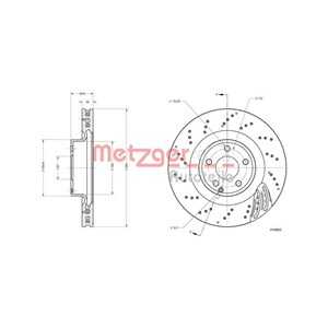 Bromsskiva, Framaxel, mercedes-benz slc [r172], slk [r172], 000 421 16 12 07, 000 421 16 12, 172 421 02 12, A 000 421 16 12 07,