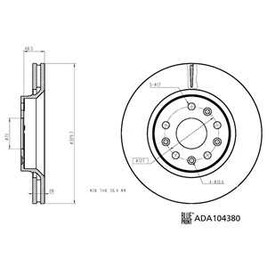 Bromsskiva, Framaxel, jeep wrangler iv, 68250085AA, 68250087AA