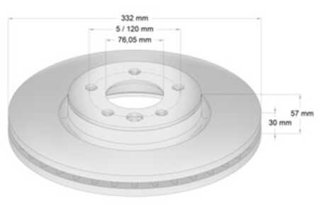 Bromsskiva, Framaxel, vw amarok, 2H6 615 301