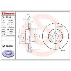 Bromsskiva, Framaxel, toyota tacoma pick-up, 4351204040, 4351204041