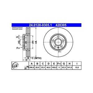 Bromsskiva, Framaxel, volvo s60 iii, s90 ii, v60 ii, v60 cross country ii, v90 cross country ii, v90 kombi ii, 31423722