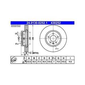 Bromsskiva, Framaxel, vw amarok, amarok flak/chassi, 2H6 615 301