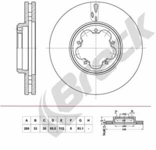 Bromsskiva, Framaxel, ford, 1763885, 1842994, 2110008, 2256036, BK211125B1D, BK211125BB, BK211125BC, BK211125BD