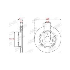 Bromsskiva, Framaxel, suzuki sx4 s-cross, vitara, 5531161M00