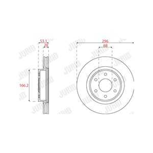 Bromsskiva, Framaxel, nissan np300 navara pick-up, 40206JR70B, 40206JR70C, 40206JR70D