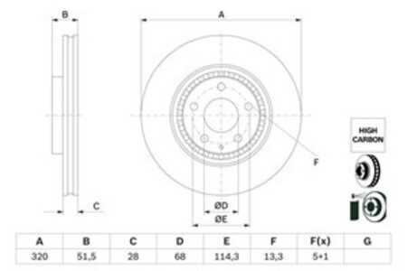 Bromsskiva, Framaxel, mazda 6 kombi, 6 sedan, cx-5, cx-9, TK78-33-251A, TK78-33-251B