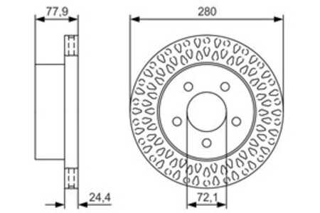 Bromsskiva, Framaxel, jeep cherokee, wrangler ii, 05016 434AA, 5016 434AA