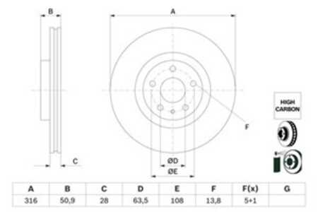 Bromsskiva, Framaxel, ford mondeo turnier v, 2037503, 5202200, DG9C-1125-CF