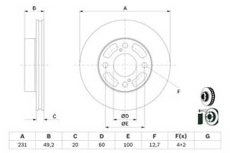 Bromsskiva, Framaxel, suzuki celerio, 55311-84M00