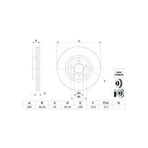 Bromsskiva, Framaxel, ford, 2252901, 2279487, 2279488, KV6C-1125CB, KV6C-1125CC, KV6C-1125DC