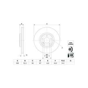 Bromsskiva, Framaxel, mercedes-benz, 247 421 19 12, A 247 421 19 12