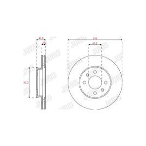 Bromsskiva, Framaxel, kia picanto iii, 51712G6300