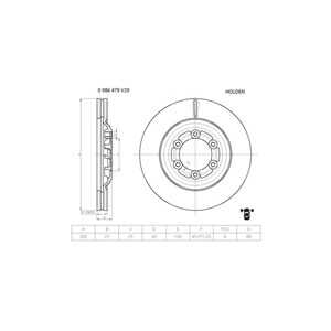 Bromsskiva, Framaxel, isuzu d-max i, d-max ii, d-max flak/chassi i, d-max flak/chassi ii, 8-97948-804-0, 8-97948-806-1, 8-98124