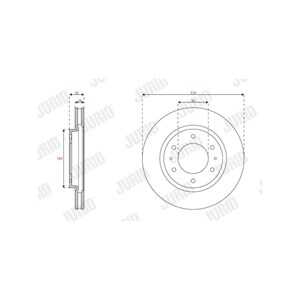 Bromsskiva, Framaxel, mitsubishi pajero sport iii, 4615A223