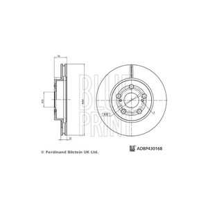 Bromsskiva, Framaxel, mazda 2 halvkombi, toyota yaris, 1M04-26-251, 43512-K0030