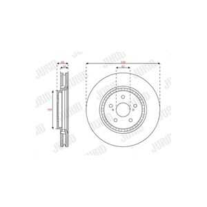 Bromsskiva, Framaxel, lexus rx, toyota rav 4 v, rav 4 van v, 4351248140